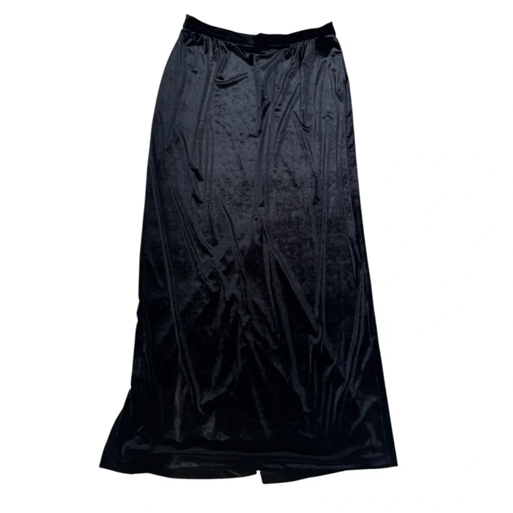 Alex Evenings Black Velvet Maxi Skirt Women’s Sz 14 Formal Evening Gown Skirt 12